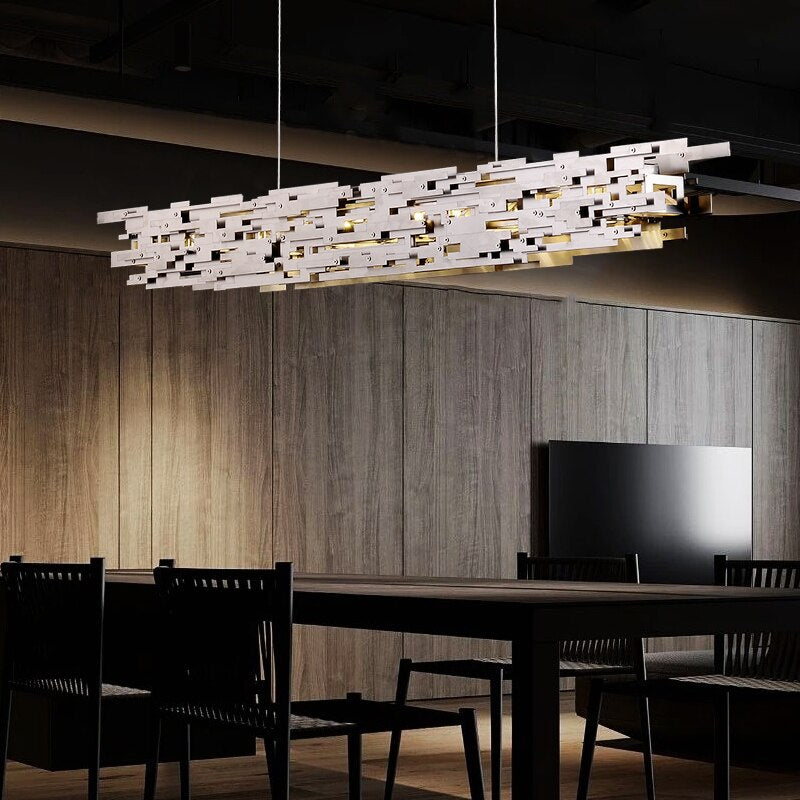 ChandeliersDecor.com-Kitchen Island-Honeycomb Chandelier - Elegant Lighting Fixture