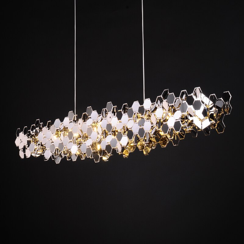 ChandeliersDecor.com-Kitchen Island-Honeycomb Chandelier - Elegant Lighting Fixture