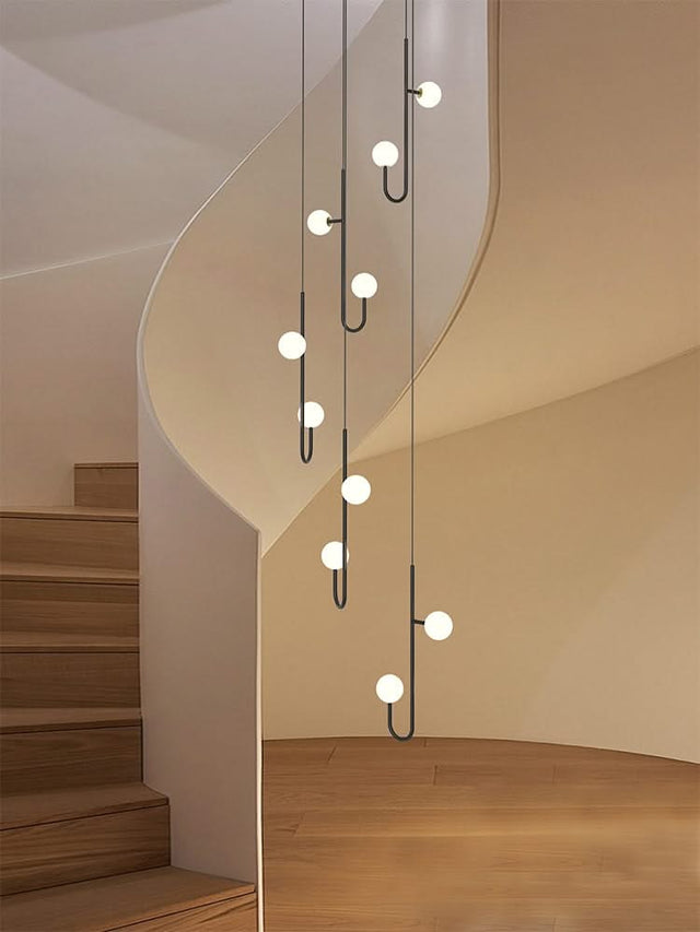 Hooked Staircase Chandelier: Elegant Lighting Fixture-ChandeliersDecor.com