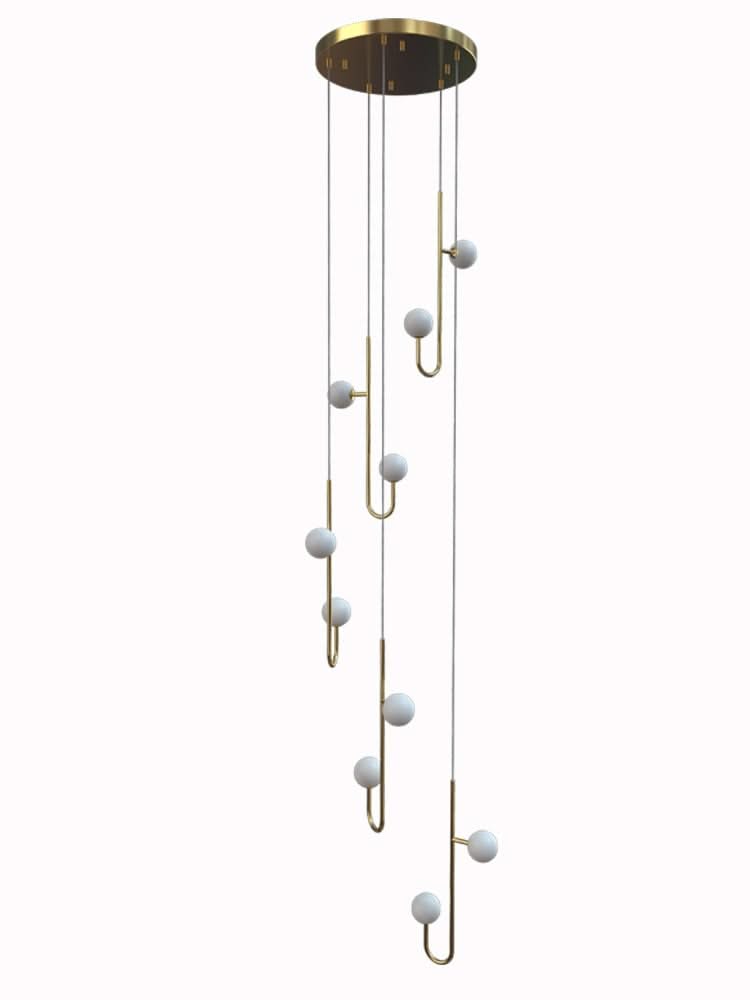 Hooked Staircase Chandelier: Elegant Lighting Fixture-ChandeliersDecor.com
