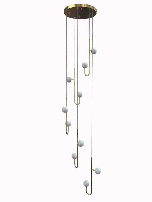 Hooked Staircase Chandelier: Elegant Lighting Fixture-ChandeliersDecor.com