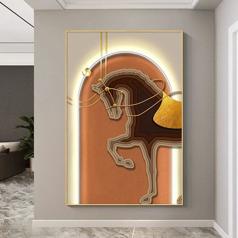 ChandeliersDecor.com-LED Wall Art-Horse LED Wall Hanging Lamp - Designer Wall Decor