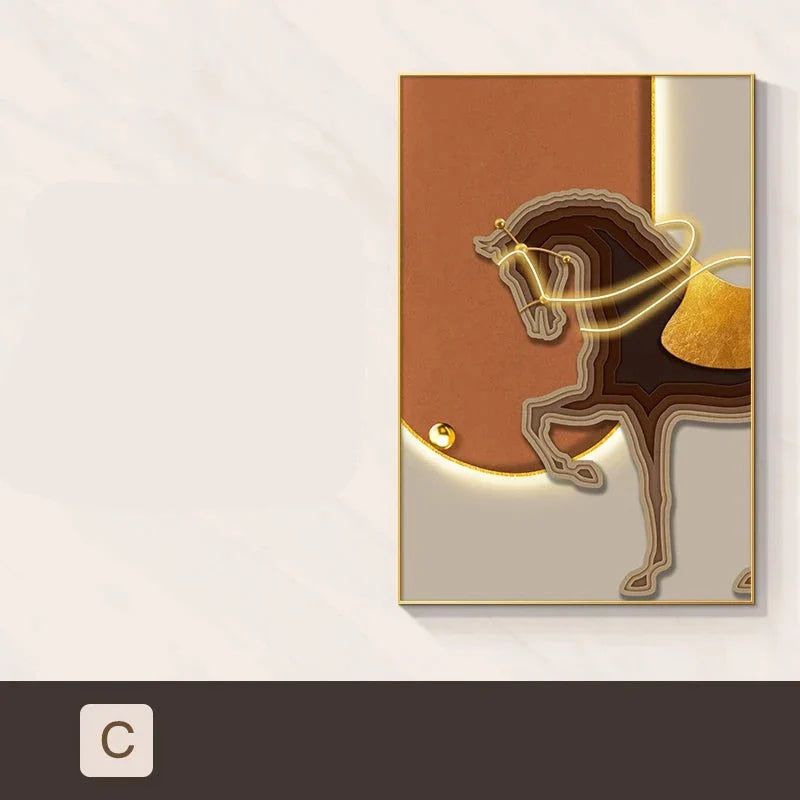 ChandeliersDecor.com-LED Wall Art-Horse LED Wall Hanging Lamp - Designer Wall Decor