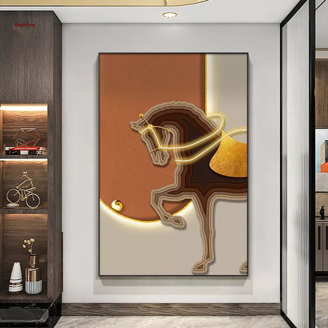 ChandeliersDecor.com-LED Wall Art-Horse LED Wall Hanging Lamp - Designer Wall Decor