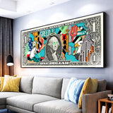 ChandeliersDecor.com-Wall Posters-Hundred Dollar Money Canvas Wall Art
