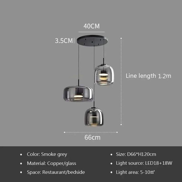 Illuminate Your Space with the Glass LED Pendant Light-ChandeliersDecor.com