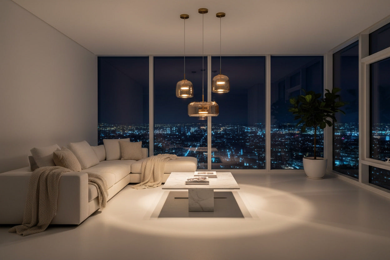 Illuminate Your Space with the Glass LED Pendant Light-ChandeliersDecor.com