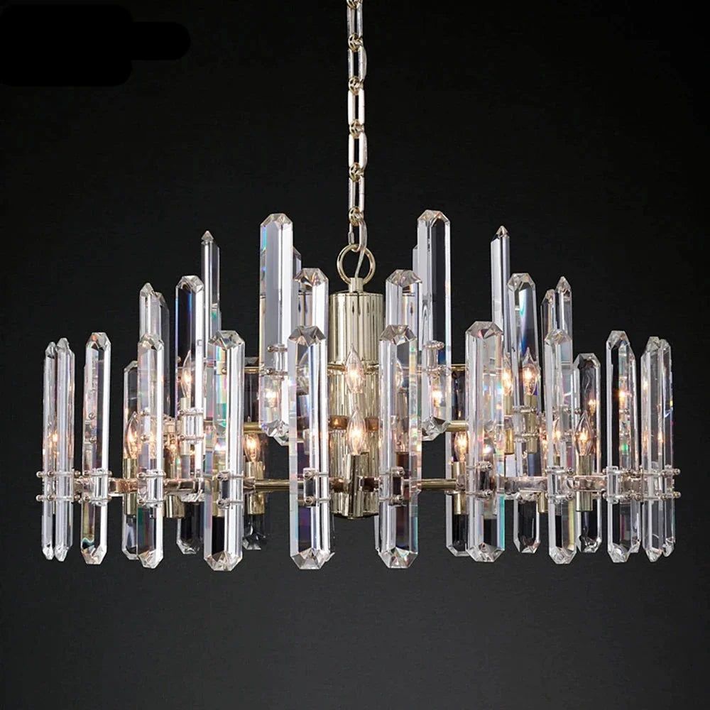 ChandeliersDecor.com-Ceiling Chandelier-Illuminate Your Space with the K9 Crystal Brass Metal Chrome Black Chandelier