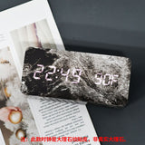 ChandeliersDecor.com-Wall Clocks-Imitation Pattern Electronic - Marble Alarm Clock