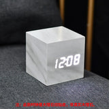 ChandeliersDecor.com-Wall Clocks-Imitation Pattern Electronic - Marble Alarm Clock