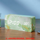 ChandeliersDecor.com-Wall Clocks-Imitation Pattern Electronic - Marble Alarm Clock