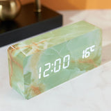 ChandeliersDecor.com-Wall Clocks-Imitation Pattern Electronic - Marble Alarm Clock
