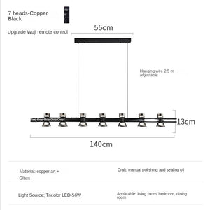 ChandeliersDecor.com-Chandeliers-Italian Copper - Glass Ribbon Chandelier