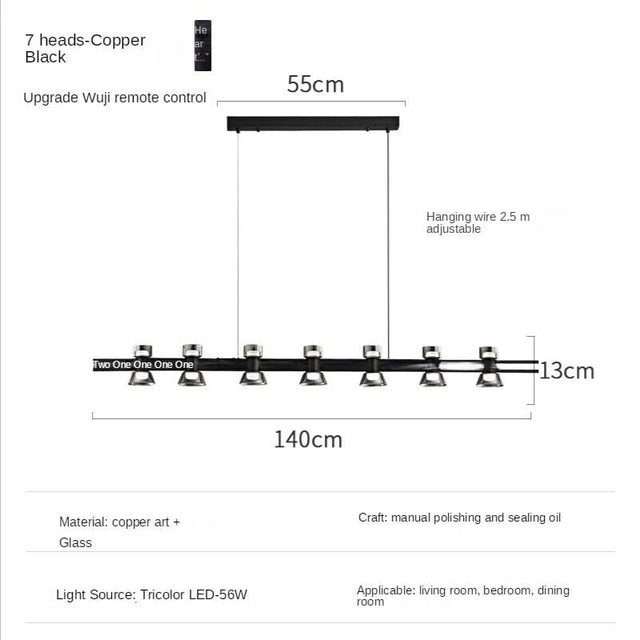 ChandeliersDecor.com-Chandeliers-Italian Copper - Glass Ribbon Chandelier