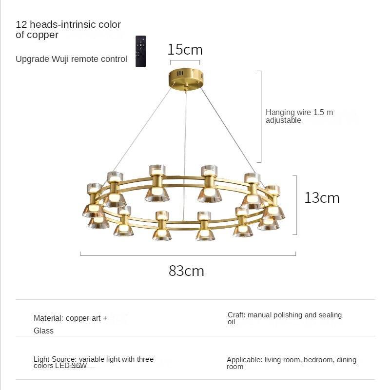 ChandeliersDecor.com-Chandeliers-Italian Copper - Glass Ribbon Chandelier