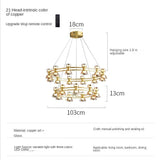 ChandeliersDecor.com-Chandeliers-Italian Copper - Glass Ribbon Chandelier