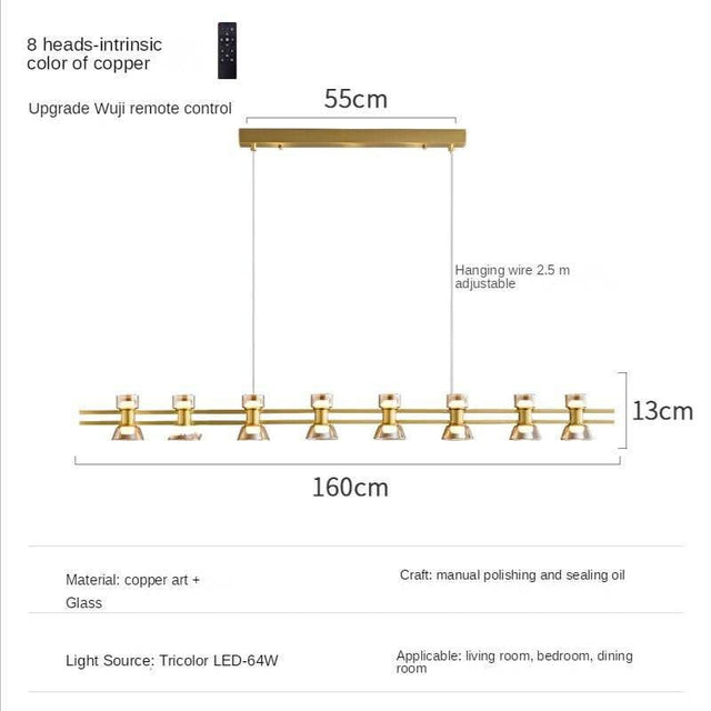 ChandeliersDecor.com-Chandeliers-Italian Copper - Glass Ribbon Chandelier