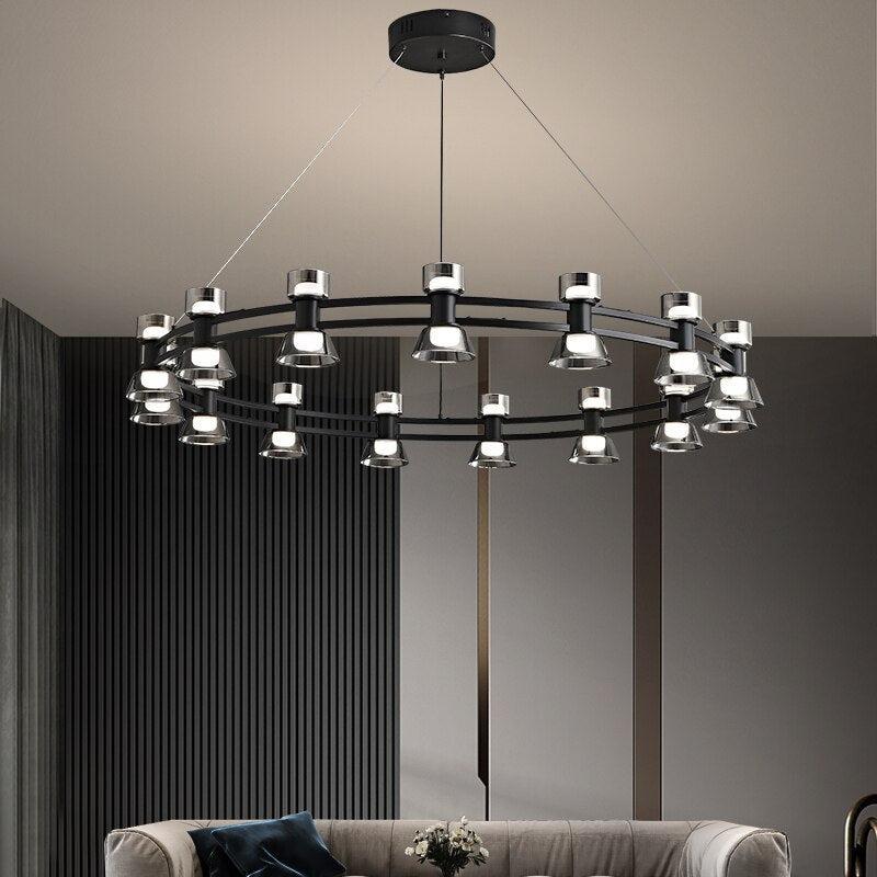 ChandeliersDecor.com-Chandeliers-Italian Copper - Glass Ribbon Chandelier