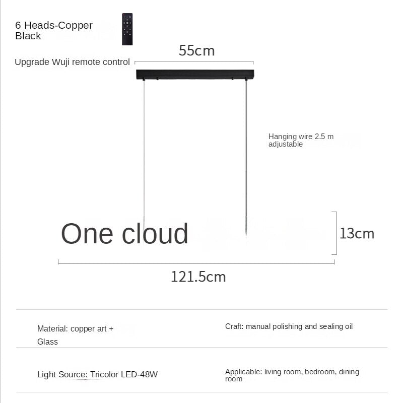 ChandeliersDecor.com-Chandeliers-Italian Copper - Glass Ribbon Chandelier