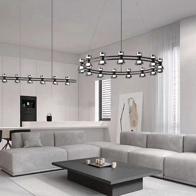 ChandeliersDecor.com-Chandeliers-Italian Copper - Glass Ribbon Chandelier