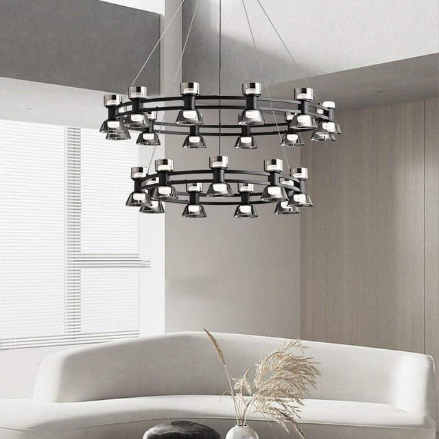 ChandeliersDecor.com-Chandeliers-Italian Copper - Glass Ribbon Chandelier