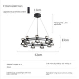 ChandeliersDecor.com-Chandeliers-Italian Copper - Glass Ribbon Chandelier