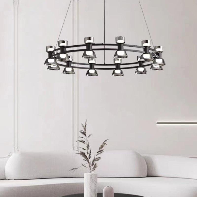 ChandeliersDecor.com-Chandeliers-Italian Copper - Glass Ribbon Chandelier