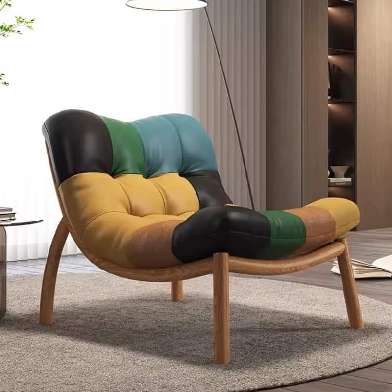 ChandeliersDecor.com-Sofa Chairs and Stools-Italian Cow Leather Designer Lazy Chair