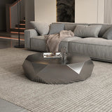 ChandeliersDecor.com-Coffee Tables-Italian Designer Auxiliar Metal Coffee Table