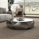 ChandeliersDecor.com-Coffee Tables-Italian Designer Auxiliar Metal Coffee Table
