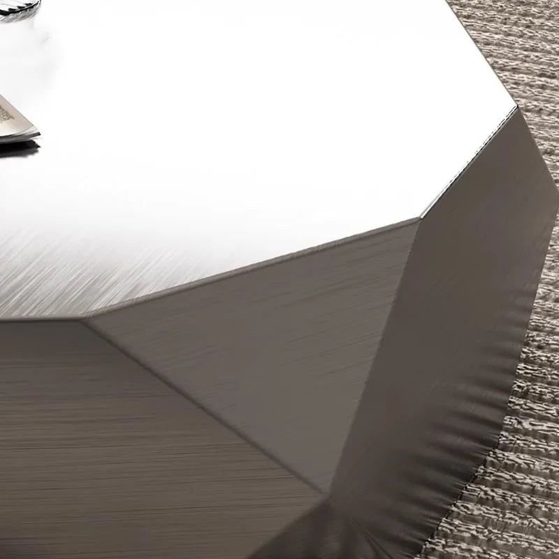 ChandeliersDecor.com-Coffee Tables-Italian Designer Auxiliar Metal Coffee Table