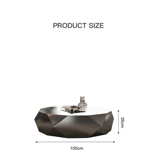 ChandeliersDecor.com-Coffee Tables-Italian Designer Auxiliar Metal Coffee Table