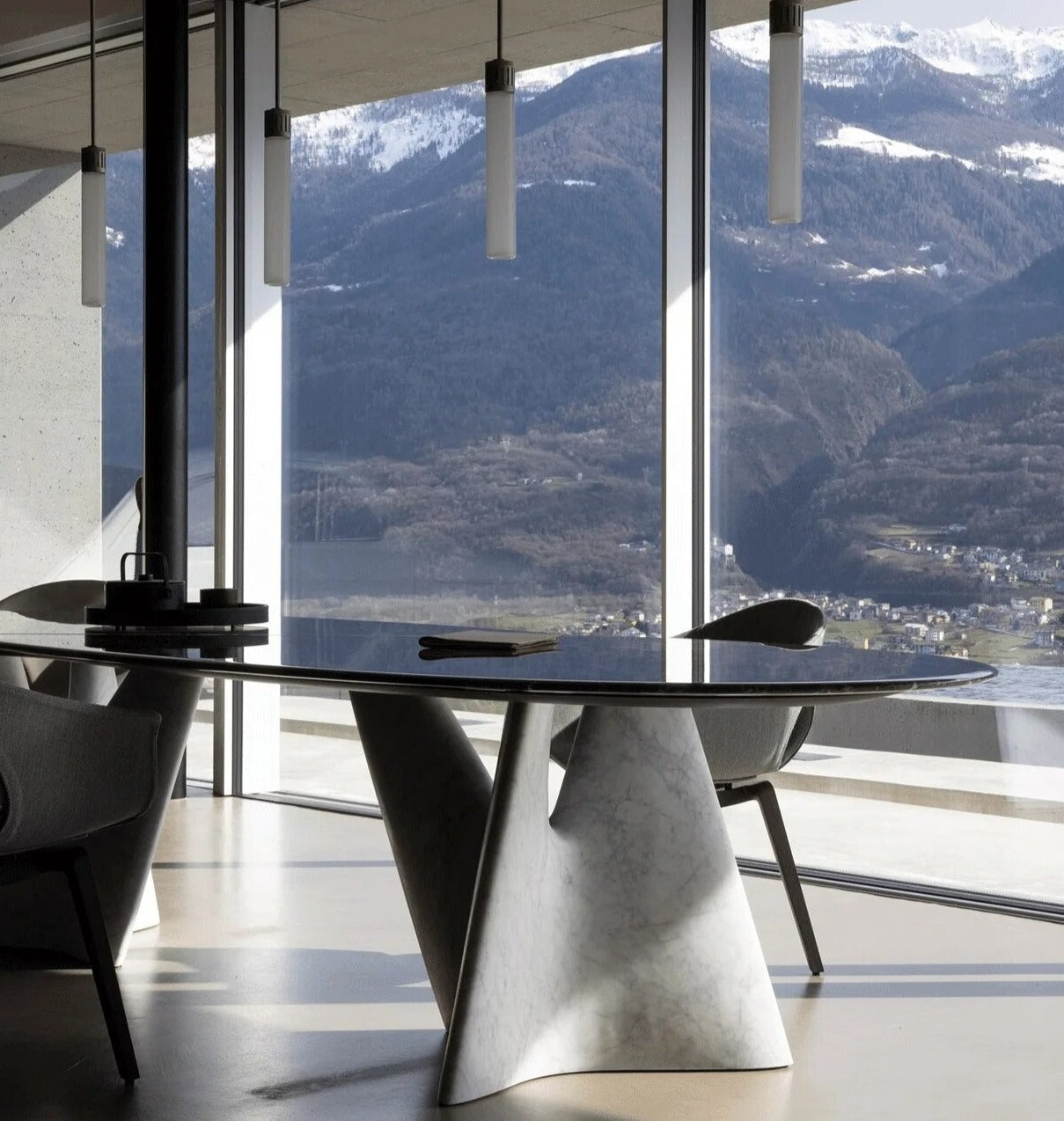 ChandeliersDecor.com-Dining Tables-Italian Designer Marble Skeleton Dining Table