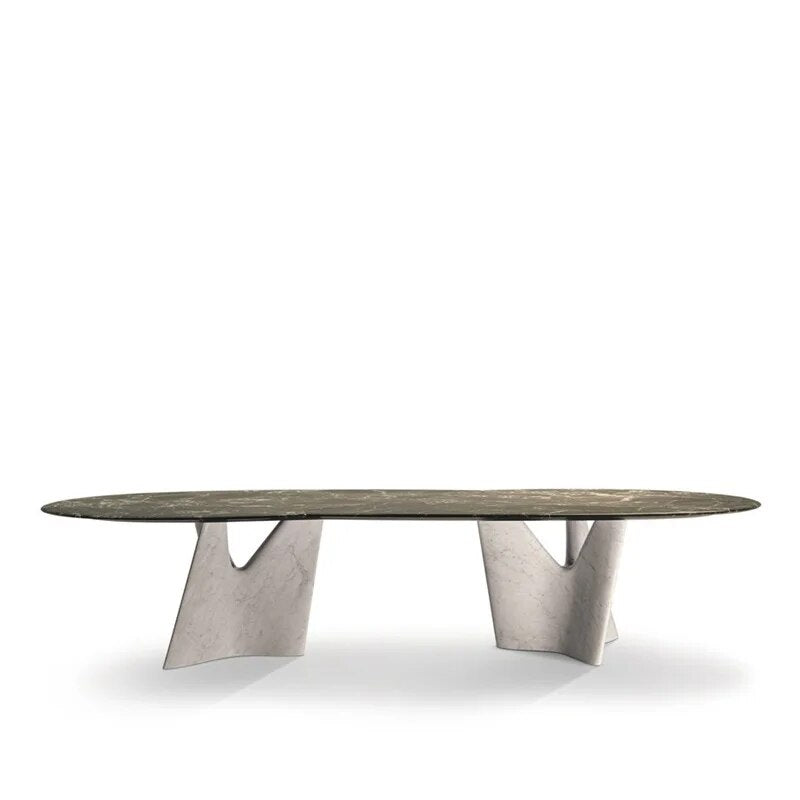 ChandeliersDecor.com-Dining Tables-Italian Designer Marble Skeleton Dining Table