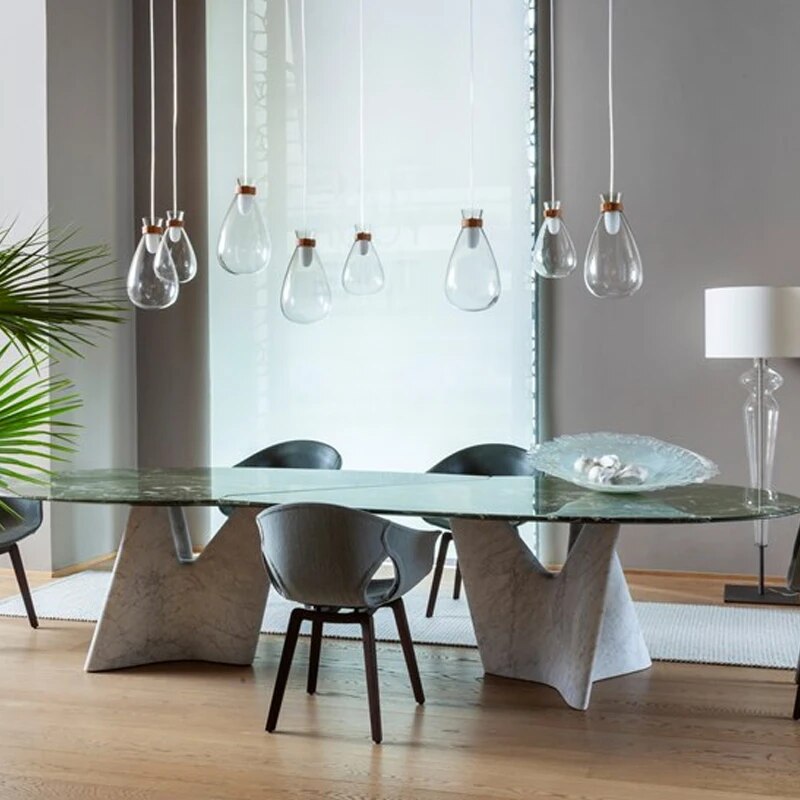 ChandeliersDecor.com-Dining Tables-Italian Designer Marble Skeleton Dining Table