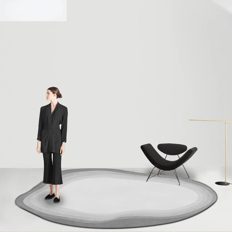 ChandeliersDecor.com-Rugs & Carpets-Italian Designer Oval Linear Rug