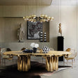 ChandeliersDecor.com-Dining Tables-Italian Light Luxury Brass Dining Table