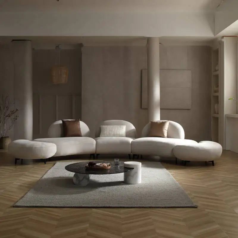 ChandeliersDecor.com-Sofa Set-Italian Retro Style Arc Combination Sofa Set – Vintage Elegance