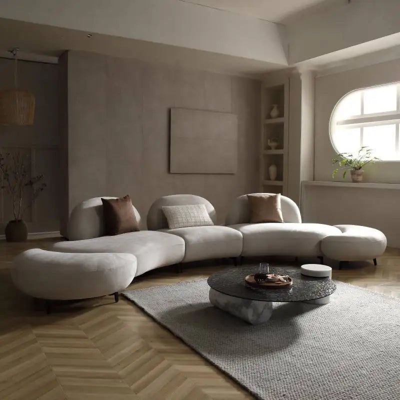 ChandeliersDecor.com-Sofa Set-Italian Retro Style Arc Combination Sofa Set – Vintage Elegance