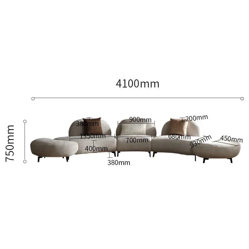 ChandeliersDecor.com-Sofa Set-Italian Retro Style Arc Combination Sofa Set – Vintage Elegance
