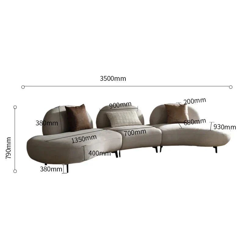 ChandeliersDecor.com-Sofa Set-Italian Retro Style Arc Combination Sofa Set – Vintage Elegance