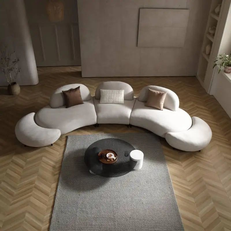 ChandeliersDecor.com-Sofa Set-Italian Retro Style Arc Combination Sofa Set – Vintage Elegance
