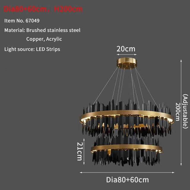 Italian Ring LED Chandelier With Remote Control-ChandeliersDecor.com