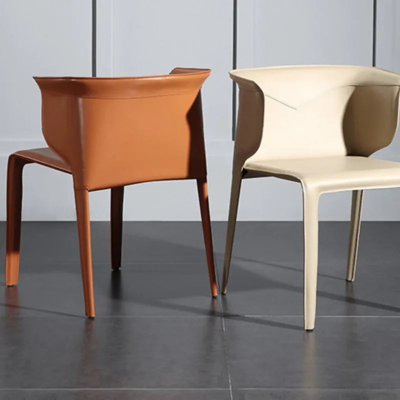 ChandeliersDecor.com-Dining Chairs-Italian Saddle Leather Luxury Dining Chair