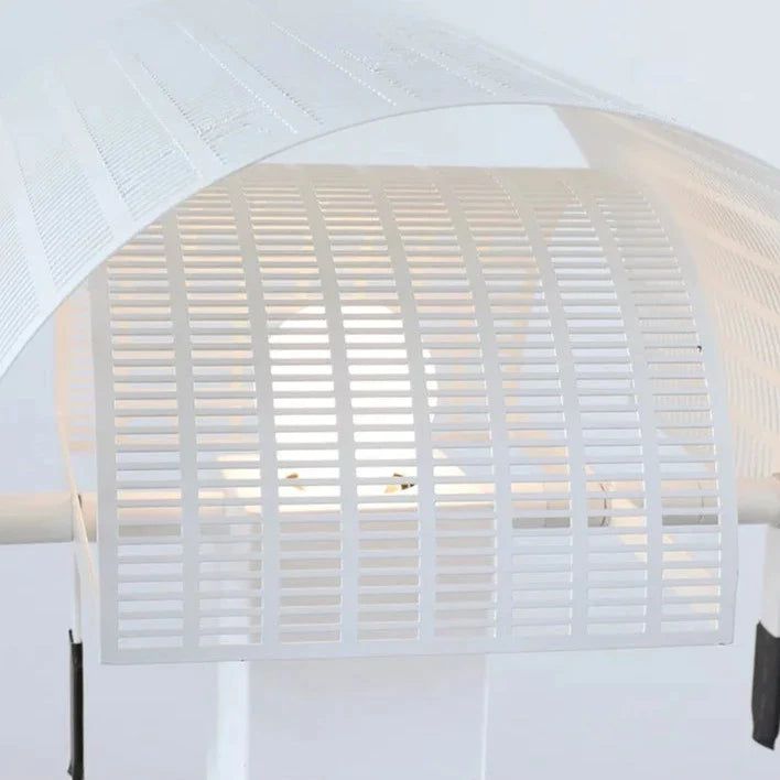 ChandeliersDecor.com-Table Lamp-Italian Shogun Table Lamp: Modern Stripe Grid Desk Light