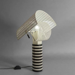 ChandeliersDecor.com-Table Lamp-Italian Shogun Table Lamp: Modern Stripe Grid Desk Light