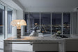 Italian Shogun Table Lamp: Modern Stripe Grid Desk Light-ChandeliersDecor.com