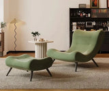 ChandeliersDecor.com-Sofa Chairs and Stools-Italian Style Velvet Wood Legs Sofa Chair