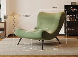 ChandeliersDecor.com-Sofa Chairs and Stools-Italian Style Velvet Wood Legs Sofa Chair