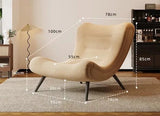 ChandeliersDecor.com-Sofa Chairs and Stools-Italian Style Velvet Wood Legs Sofa Chair